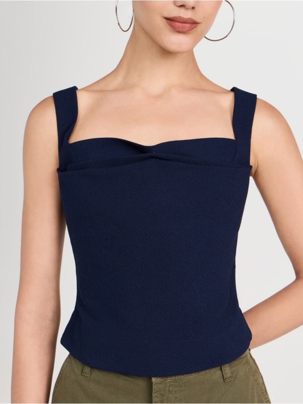 Miaou Imogene Corset Top Navy NWT